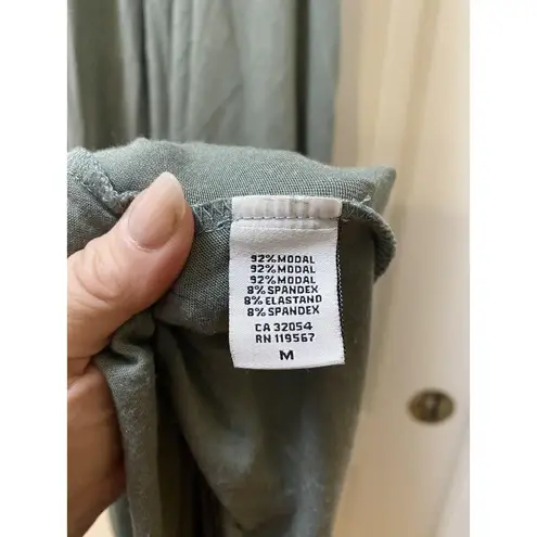 Rachel Pally Dress Womens Medium Green Halter Maxi Modal Spandex Summer