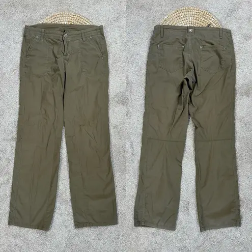 Kuhl Women’s Kendra Straight Leg Ripstop Pants Outdoor Hiking Camping Green 10