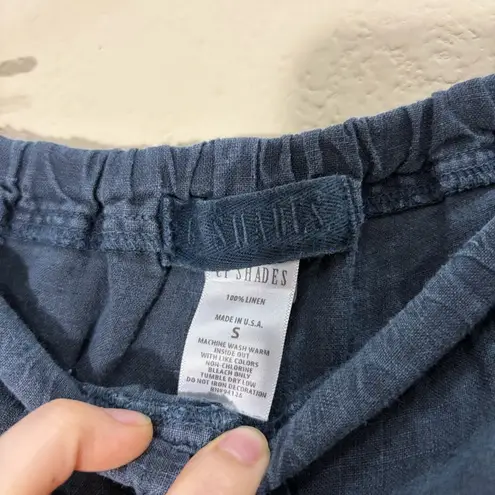 CP Shades Pants Womens Sz S Black 100% Linen Pull On Elastic Waist Coastal Boho