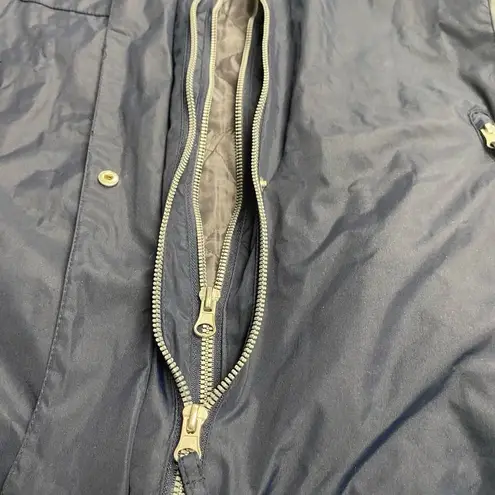 DUNBROOKE Asurion Women’s Logo Hooded Jacket Size Small Blue & White