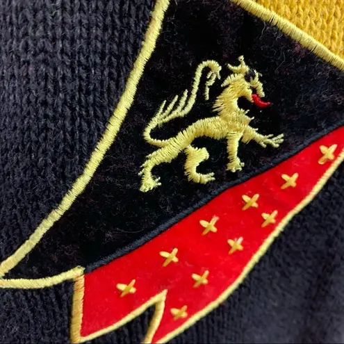 Vintage 80’s Lucia regal crest plaid sweater Red Size M