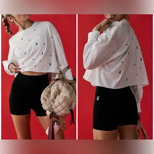 Free People NWOT  FP Movement Inspire All Over Buti Layer - white combo - medium