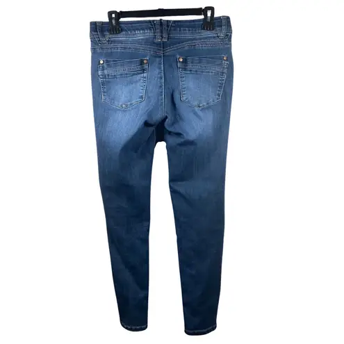 Democracy AB Womens SIZE 6 MID RISE DARK WASH Skinny BLUE DENIM JEANS STRETCH