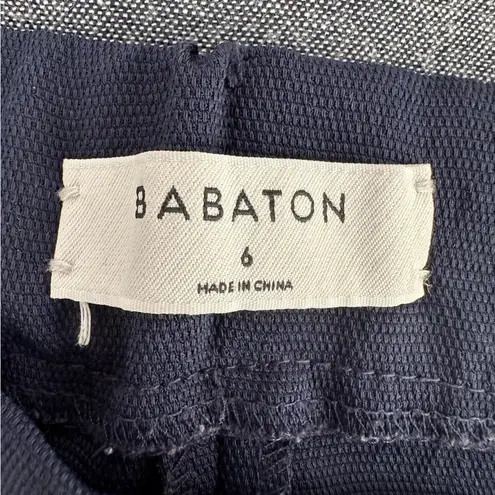 Babaton Aritzia Ankle Crop Pull On Cohen Pant Trousers Navy Blue | 6