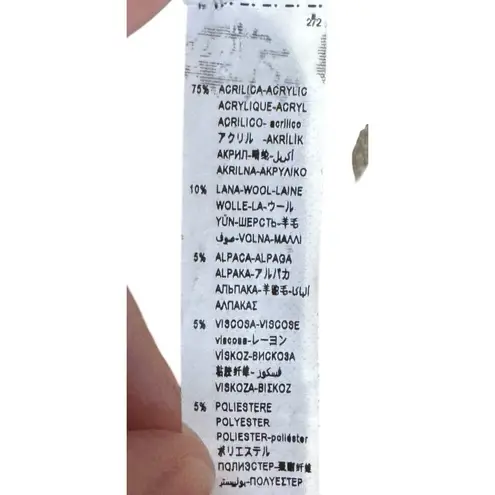 United Colors Of Benetton  Womens Sweater Alpaca Blend Italian Yarn V-Neck Medium