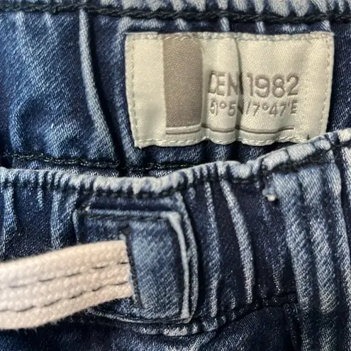 The Comfy Denim 1982 Jean Shorts Drawstring Bermuda Womens 28