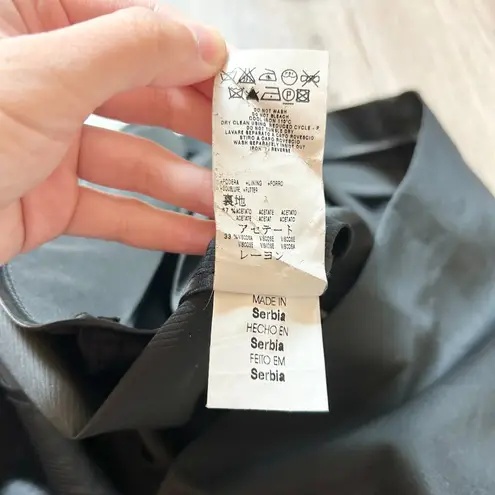 Moschino Women's Vintage Black Puff Sleeve Button Up Blazer Dress Size 8