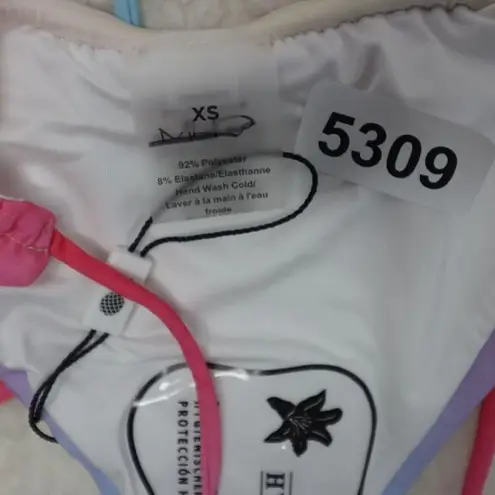 NEW Monica Hensen Beachwear MHB miami vice string bikini bottom, size XS Pink