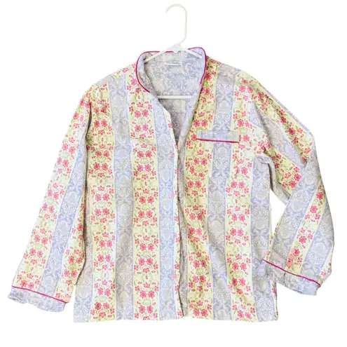 VINTAGE CHARACTER Flannel Pajama Set Purple Size M