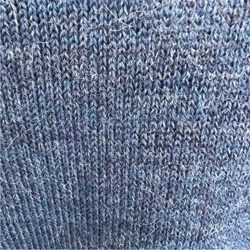 CARA CARA PAULI ALPACA WOOL CROPPED BLUE ROUND CREW NECK SWEATER S