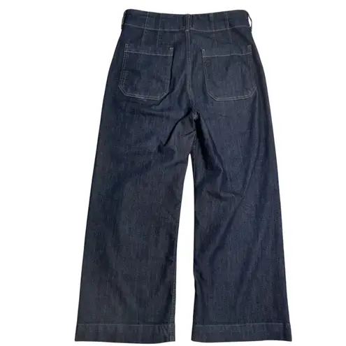 Maeve The Colette Crop Wide Leg Jeans Dark Denim Size 29 EUC