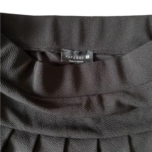 Paperoc Black Pleated Tennis Mini Skirt | Size Medium