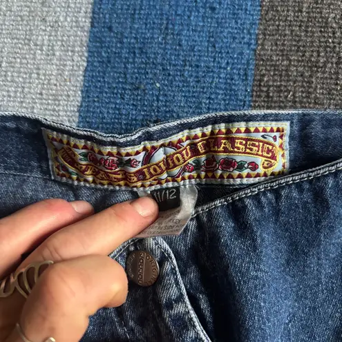 Vintage y2k two tone denim mini skirt | Size 12 | Jou Jou Jeans Blue