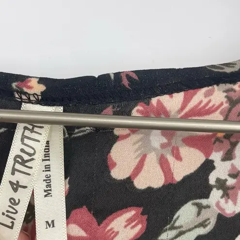 Live 4 Truth Boho Floral Black Kimono Size Medium