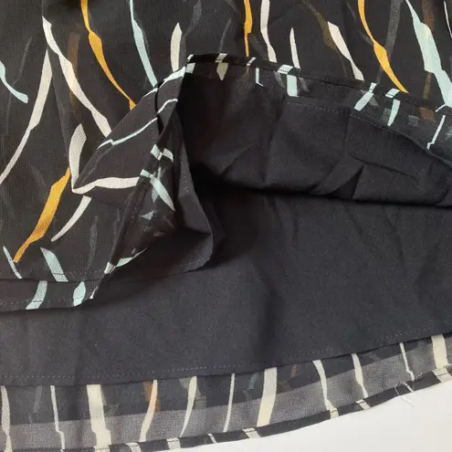 Donna Karan New York Black Sheer Printed Chiffon Multicolor Dress - 10 EUC