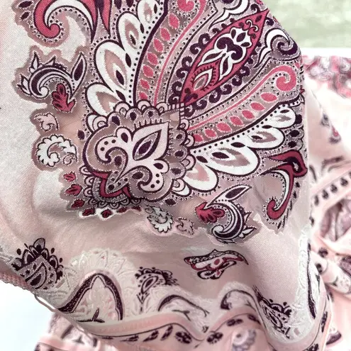 Burnout Bandana Print Kimono Coverup Pink Western Festival Rave Burnout Bohemian Size undefined