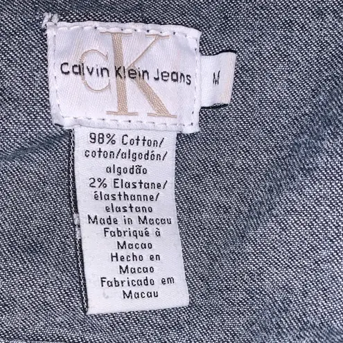 Calvin Klein Jeans Calvin Klein Jacket Womens Medium Blue Denim Jean Jacket Metal Buttons