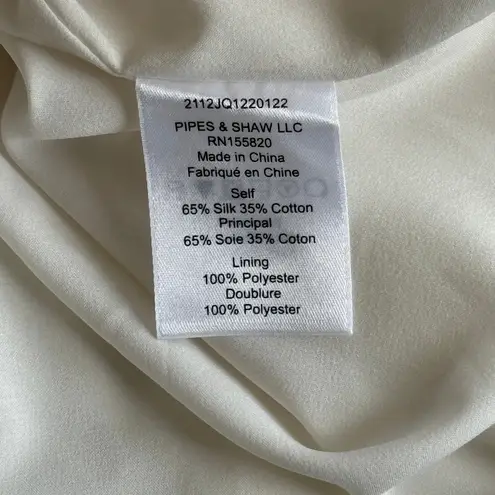 Veronica Beard Mahita Silk Cotton Organza Mini Dress Ecru Size 10 NWT