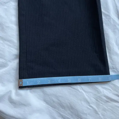 New York And Company Stretch Black Pinstriped Trousers