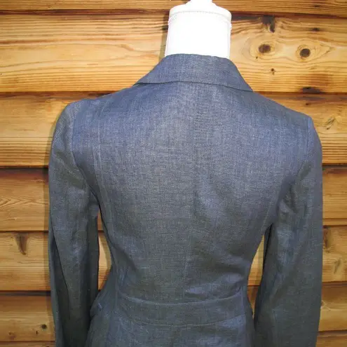 Giorgio Armani NWOT Blue Linen Blazer Jacket