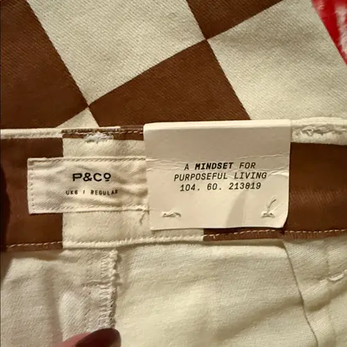 P&Co P& NWT 304 Service Fatigue Checkerboard High Waisted Straight Leg Pants 2 Reg - Image 10