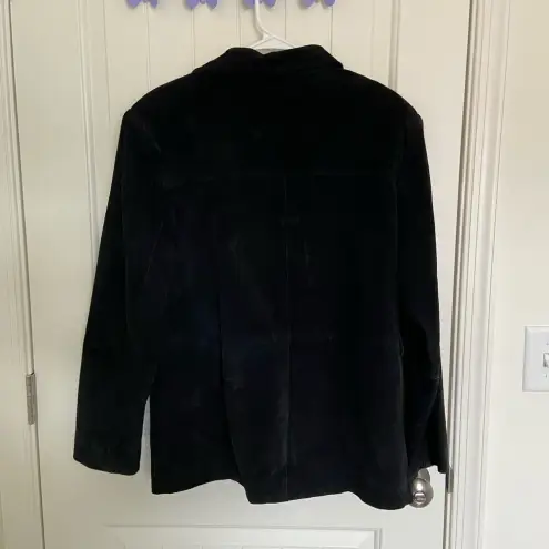Vintage Middlebrook adult black leather zip jacket‎ padded shoulders — small