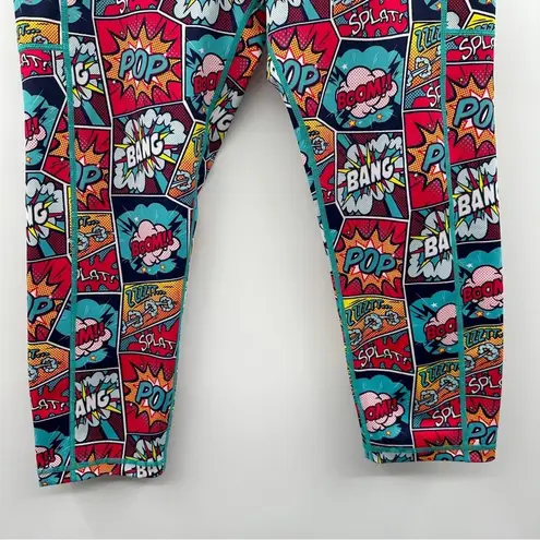 Constantly Varied Gear CVG Knockout Comic Capri Crossfit Leggings Size XL Blue