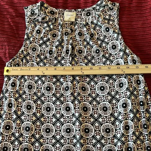 Soma Sleeveless Keyhole Maxi Dress Origin Geo Ginger Root. Size XS.