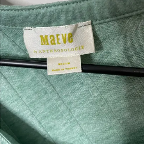 Maeve by Anthropologie Devine Sweater Tunic Mint Green Knit Soft Ribbed Medium