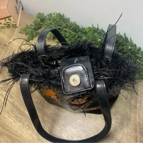 Black I Love Lucy Mini Bag Purse Collectible TV Show Feathers