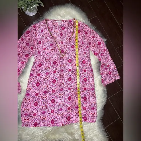 Victoria's Secret  Pink/white/gold Silk Blouse/Tunic Size M/L