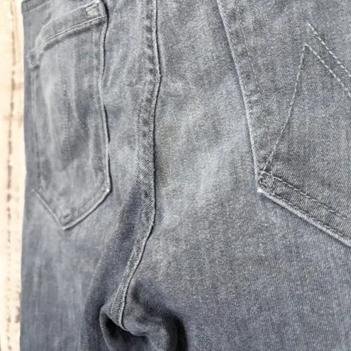 Mother the Insider Ankle Fray Jeans in Fan the Flames Gray Size 28