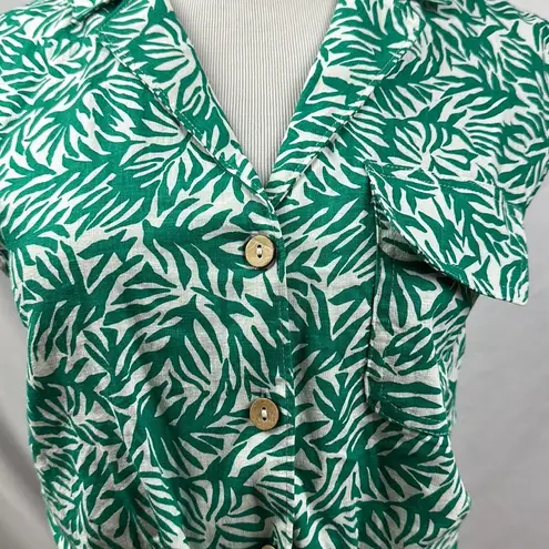 Topshop  cropped button down knot shirt size 6