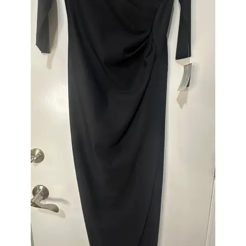 Alex Evenings V-Neck Evening Gown Black Size 8 NWT Elegant Special Occasion
