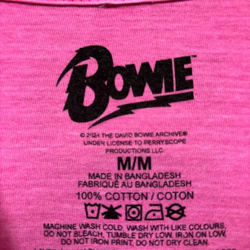 David Bowie Space Oddity pink T-shirt Size Medium