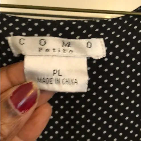 Polka dot top. Size Pl. great with white jeans Black