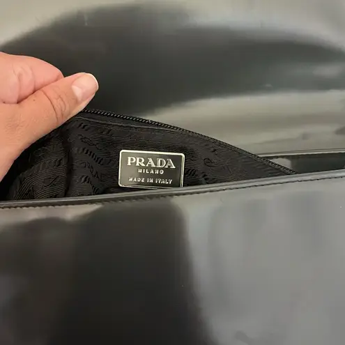 Prada Spazzolato Fume Flap Bag