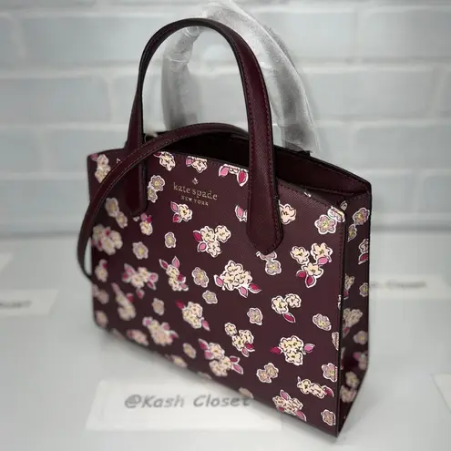 Kate Spade  Deep Berry Floral Satchel