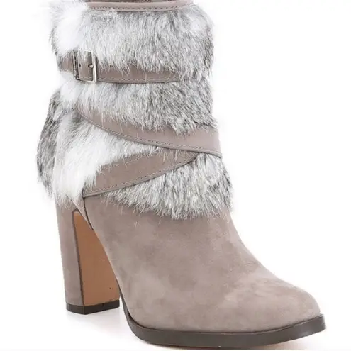 Louise et Cie  Gray Fur Ankle Boots NIB 8 LO-SENECA