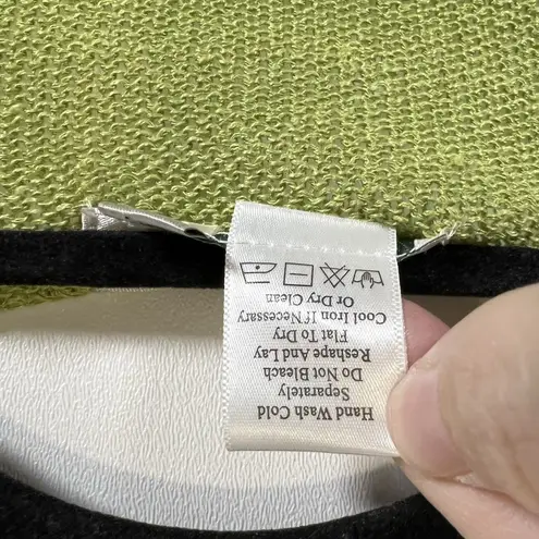 Coldwater Creek Green Tie Front Sweater Linen Cotton Size M Y2K 90s Friends