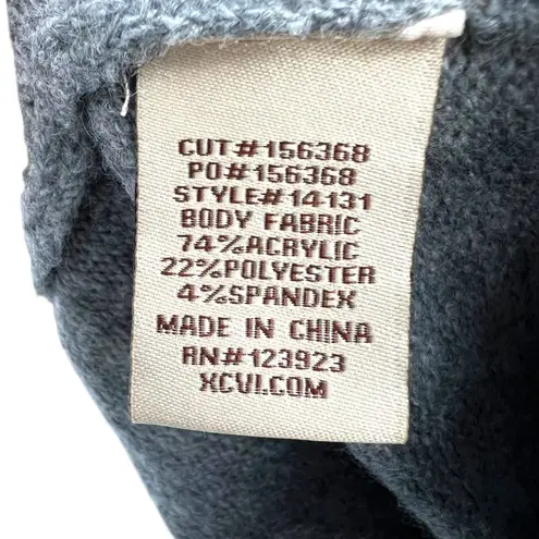 XCVI V-Neck Sweater Gray Size Large