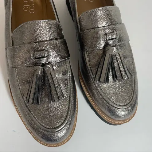 Franco Sarto  Silver Carolynn Women’s NWOT Tassel Loafer Size 8M