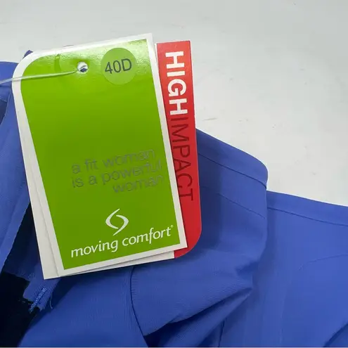 Moving Comfort Helena High Impact sports bra in Deep Sea Blue size 40D NWT