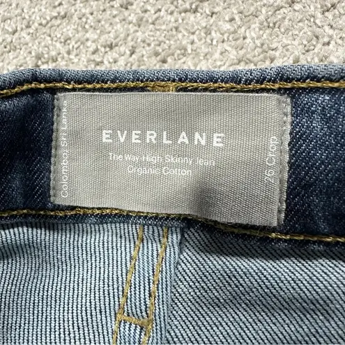 Everlane  The Way-High Skinny Jeans Organic Cotton in Authentic Blue Size 26 Crop