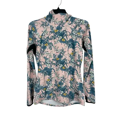 BlackStrap Floral Performance Top Women’s L USA Made Sun Shirt UPF Base Layer Size L