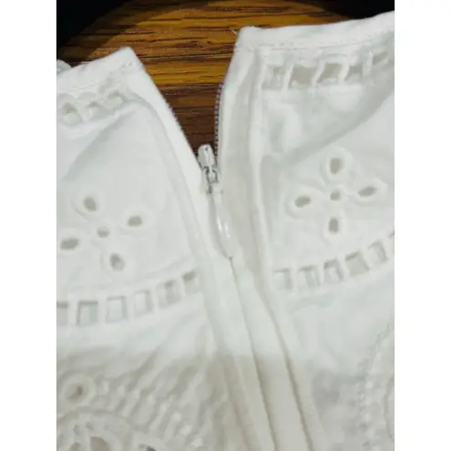 Self Portrait Self-Portrait WHITE COQUETTE DAISY COTTON BRODERIE ANGLAISE CUT OUT MIDI DRESS 8