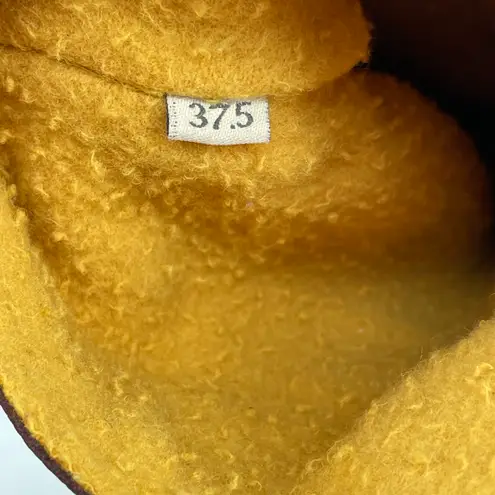 See By Chloe Tall Brown Leather Boots Wool Lined High Heeled Pebbled Size 37.5