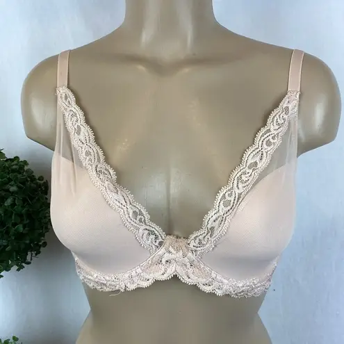 Natori  Nude 730023 Feathers Lace Underwire Contour Bra 30DDD