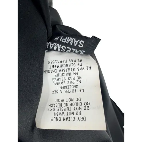 Cartise Black Shaggy Textured Statement Coat Avant Garde Minimalist Open Front M Size M