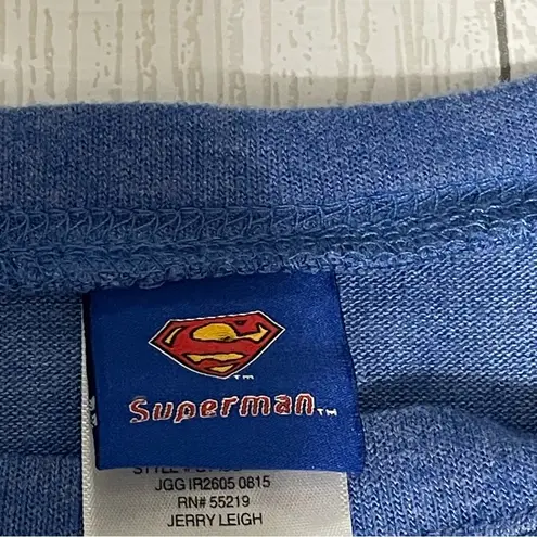 DC Comics Superman Blue Long Sleeve Shirt Size 15/17 Juniors